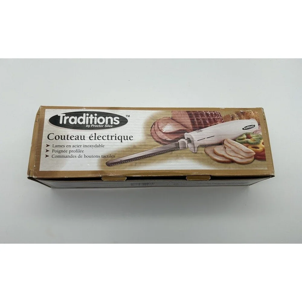 Nice Traditions by Proctor Silex White Electric Carving Knife Model 74388 w/ Box